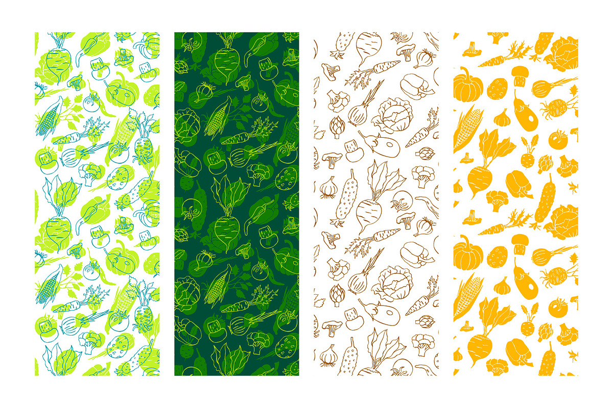 Vegetables patterns, a Pattern Graphic by Hellgram (Photo 3 of 8)