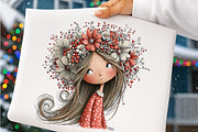 Whimsical spring girls clipart, an Illustration by SinaCreation (Thumbnail 8 of 11)