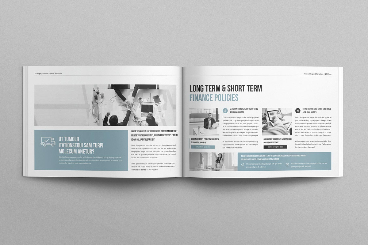 Annual Report Template Landscape, a Brochure Template by E-Type (Photo 10 of 13)