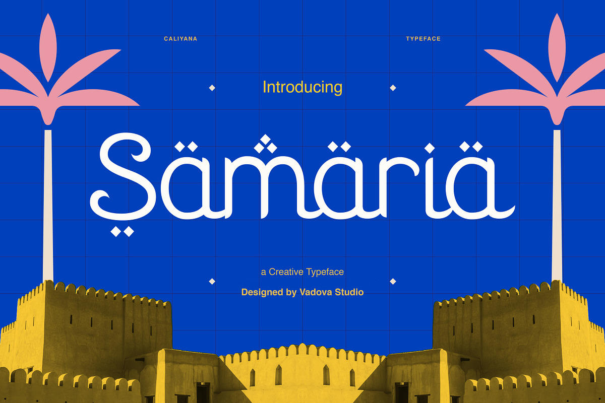 Samaria Creative Typeface Font, a Sans Serif Font by Vadovastd (Photo 1 of 6)