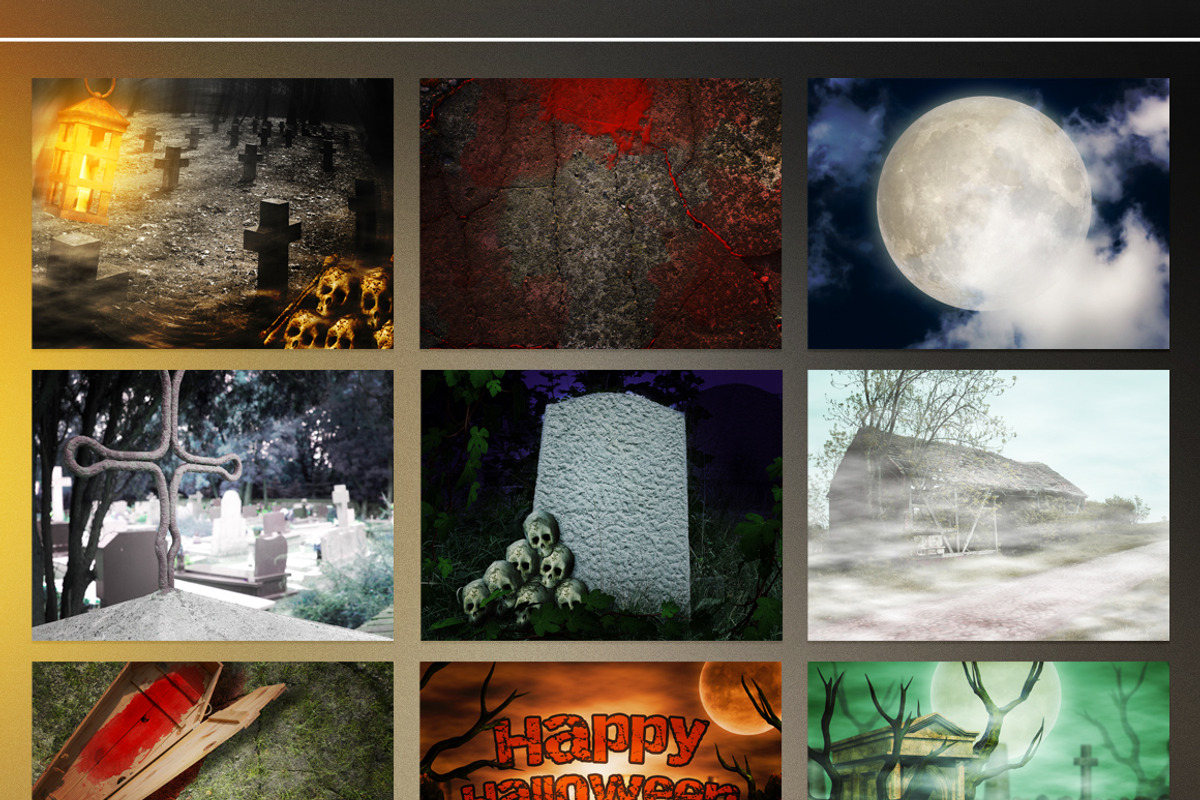 Halloween Backgrounds Set, a Texture Graphic by Backgrounds Store (Photo 2 of 4)