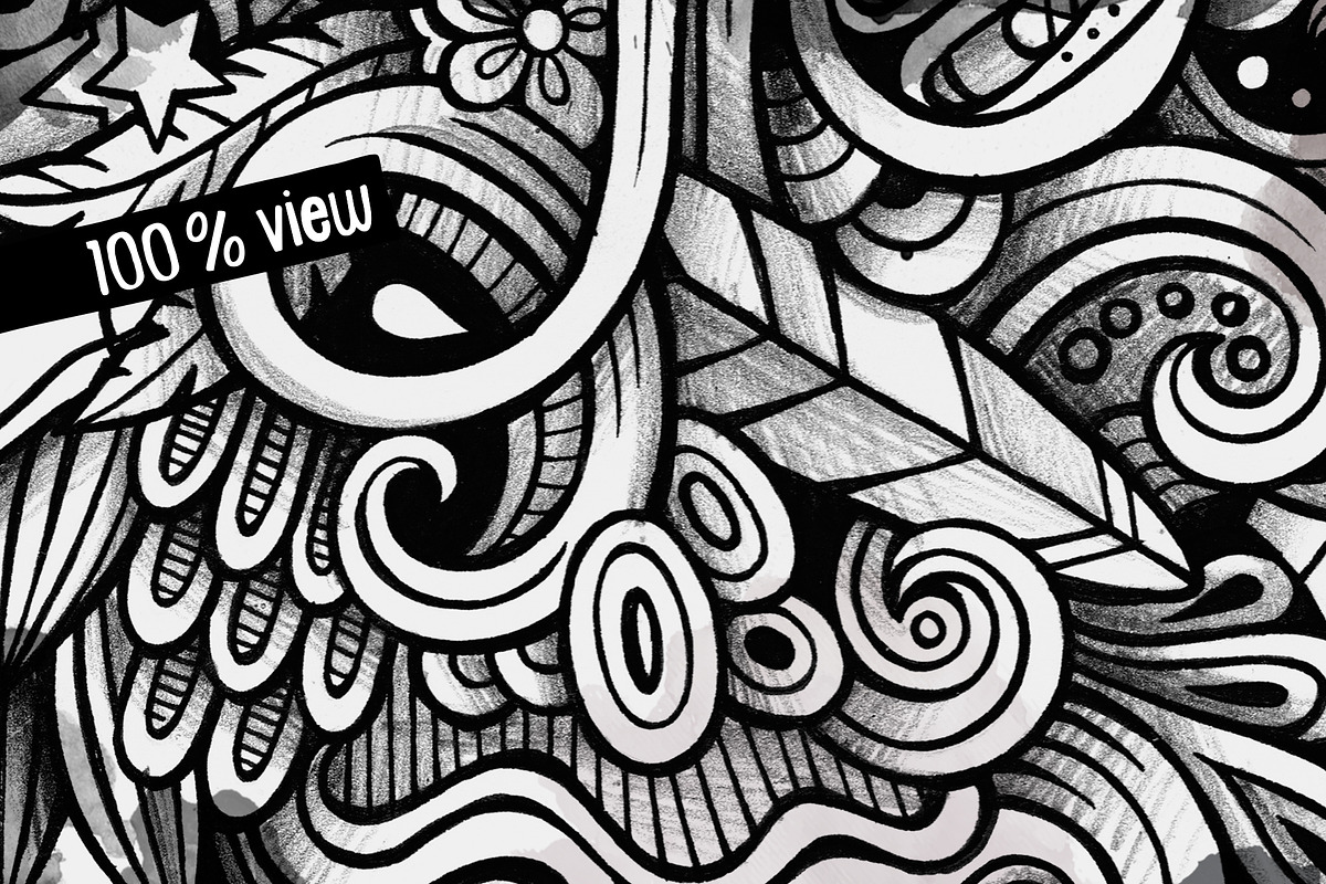 Hippie Graphic Doodle Illustration, a Person Illustration by BALABOLKA (Photo 3 of 3)