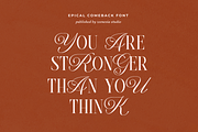 Epical Comeback Font, a Serif Font by zeenesia (Thumbnail 6 of 20)