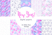 New Year Patterns, a Pattern Graphic by GlamArtZhanna (Thumbnail 1 of 4)