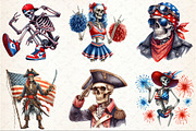Funny 4th of July Skeleton Sublimati, an Illustration by Rose Art (Thumbnail 4 of 4)