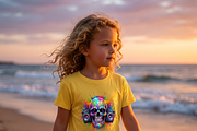 Neon Boombox Skull Splash Art, a Shirt Mockup by Vector Stall (Thumbnail 5 of 15)