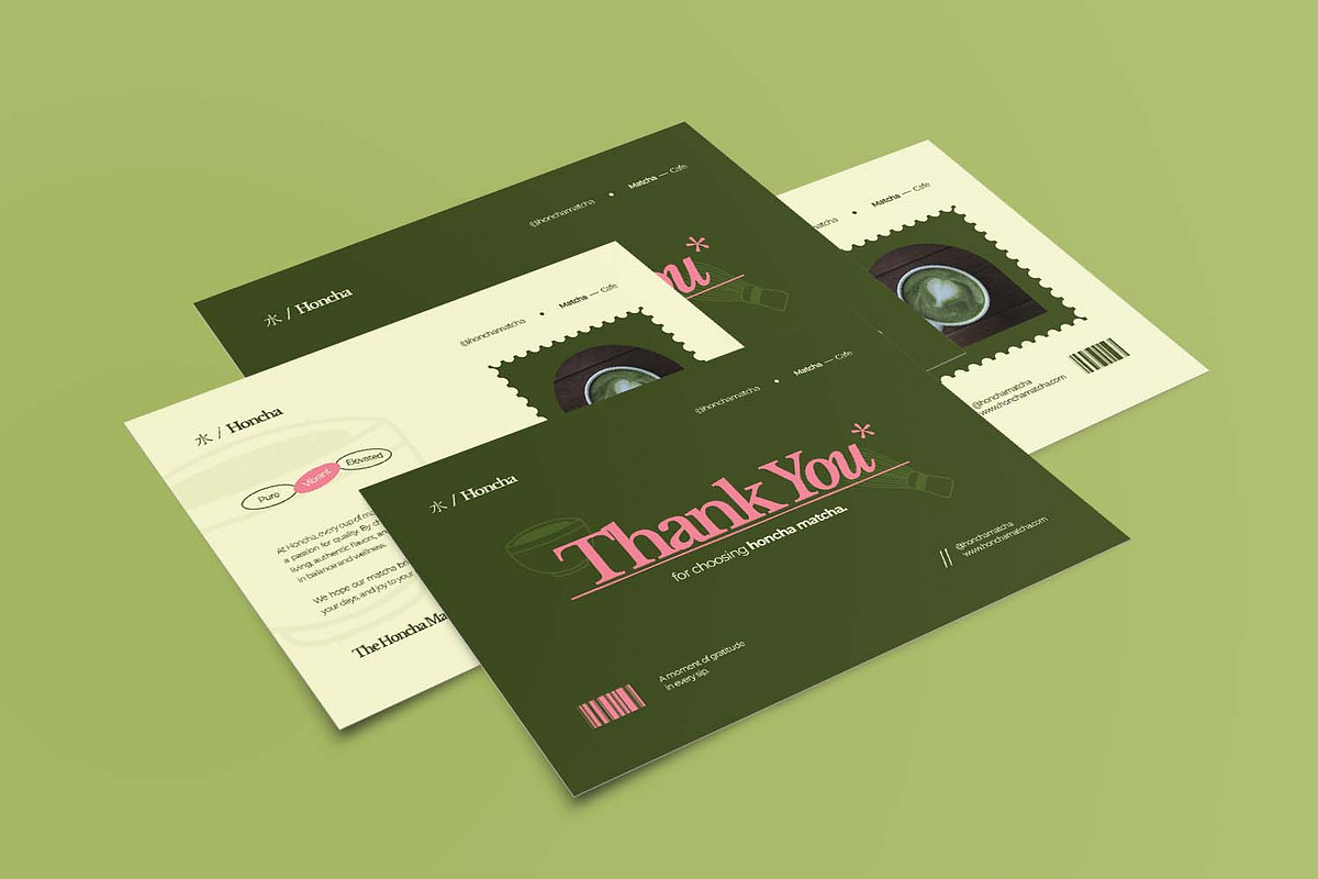 Honcha - Thank You Card, a Card Template by VUNIRA (Photo 3 of 3)