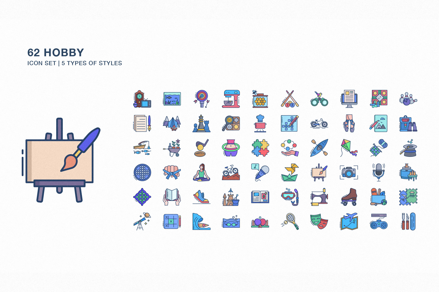 Hobby icon set, an Icon by Icongeek26
