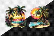 Aesthetic Sunset & Palm Tree Clipart, a Seasonal Illustration by Creative Art (Thumbnail 8 of 8)