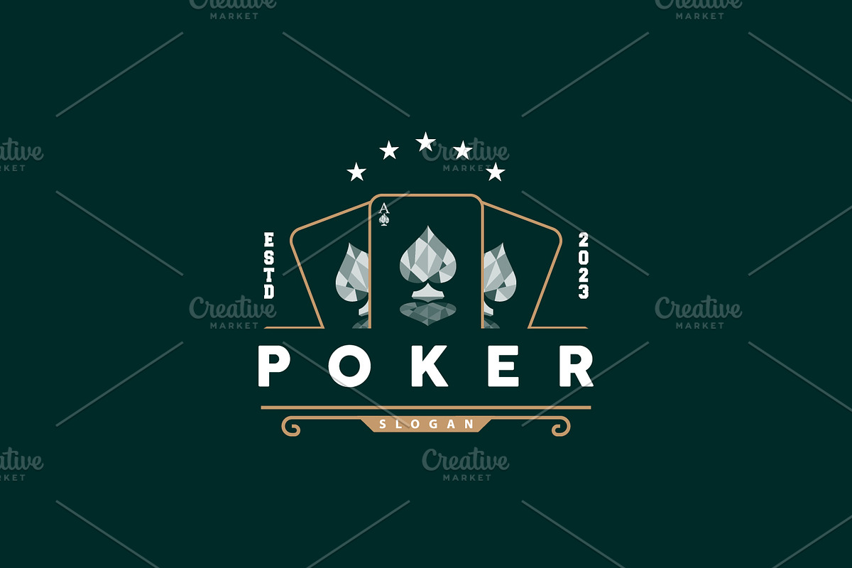 Poker Card Logo Classic Game Design, a Branding & Logo Template by Maylianaw28