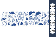 Abstract Hand Drawn Clipart Set, an Illustration by designvectx (Thumbnail 1 of 3)
