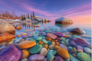 The sunset at Rock Harbor in Isle, a Nature Photo by ZinetroN