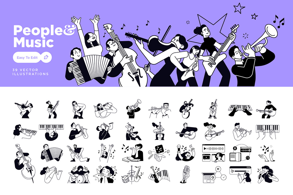 People and music, a Person Illustration by PureSolution (Photo 1 of 6)