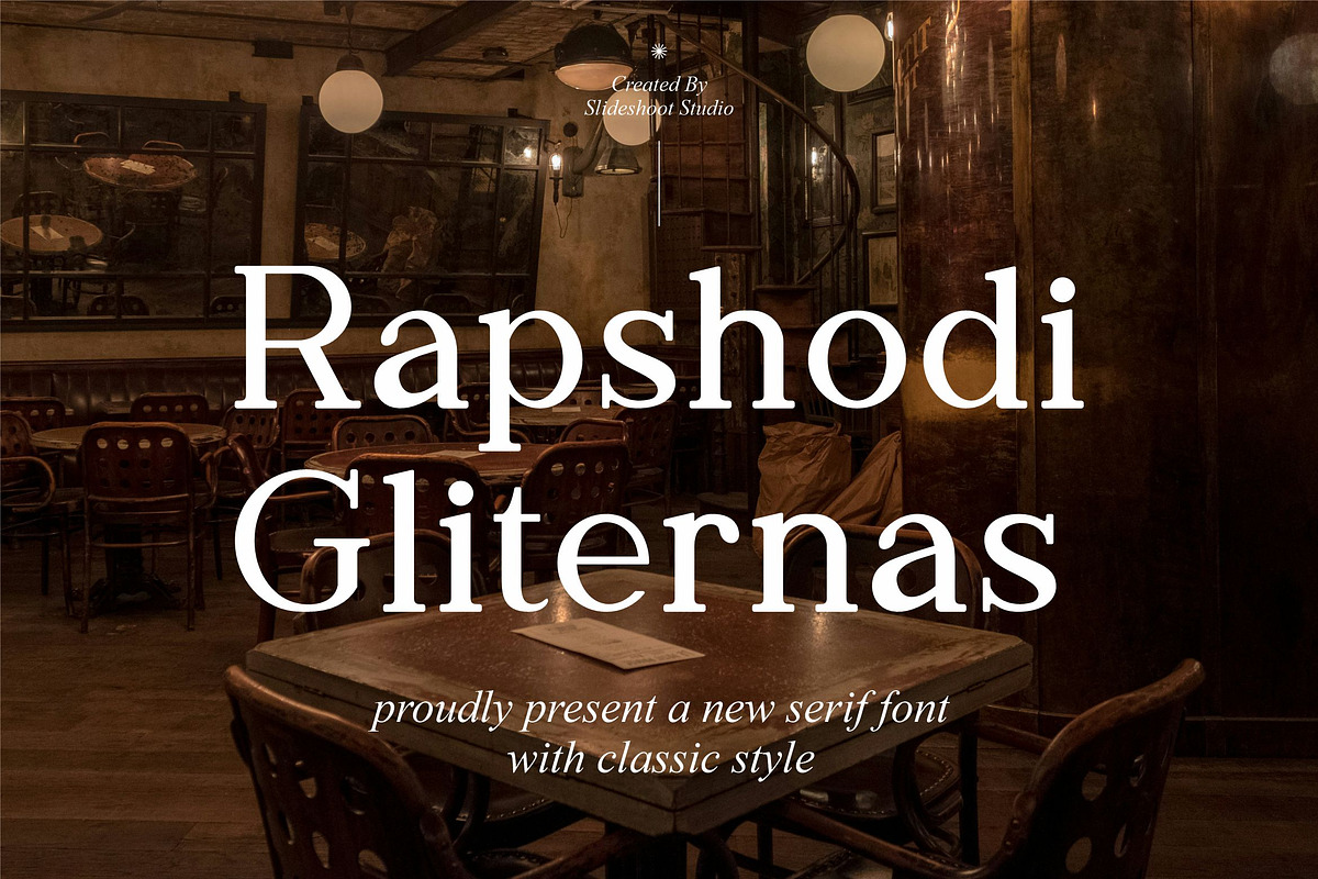 Rapshodi Gliternas || Serif Font, a Serif Font by Idea Studio (Photo 1 of 5)