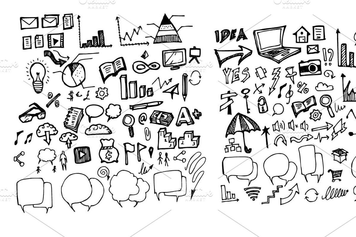 4657 Hand Drawn doodle elements, an Education Illustration by TKDoodle (Photo 24 of 77)