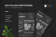 Brutalism - Birthday Invitation, a Print Template by VUNIRA (Thumbnail 1 of 2)