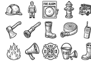 Firefighter Equipment Collection, an Object Graphic by nikagraphic (Thumbnail 1 of 3)