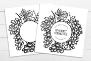Grape Vector Collection, a Decorative Illustration by Lubov Illustrations Shop (Thumbnail 3 of 5)