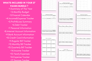 Financial Budget Planner Templates