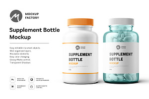 Supplement Bottle Mockup