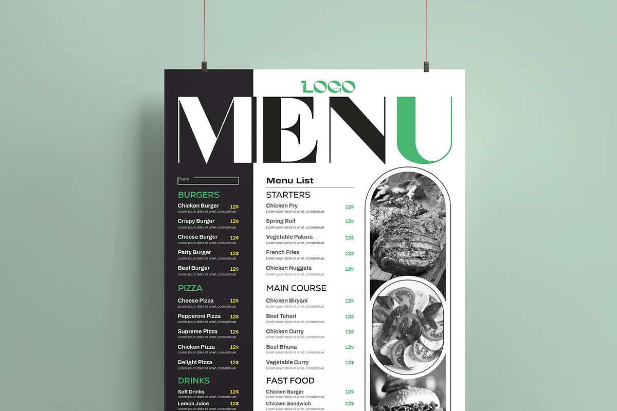 Food Menu Template Design, a Brochure Template by MightyDesign (Photo 2 of 8)