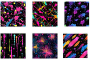 Neon Paint Splatter Digital Paper, a Pattern Graphic by CreationArt (Thumbnail 2 of 5)