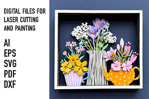 Spring Floral Laser Cut SVG, an Object Graphic by HelloWood