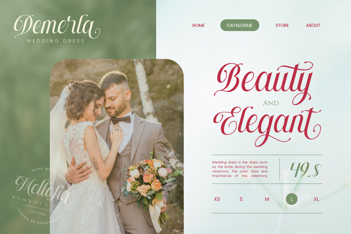 Mellofian, a Script Font by kerismaker (Photo 3 of 12)