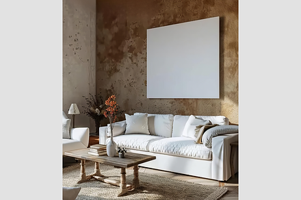 Mockup frame in modern nomadic home, an Architecture Photo by GFXCity