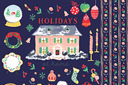 Retro Holiday Clipart Graphics, a Wallpaper Graphic by RhianAwni (Thumbnail 10 of 10)