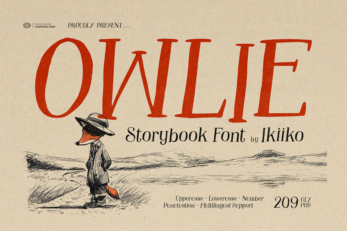 Owlie - Storybook Font, a Font by ikiiko (Photo 1 of 7)