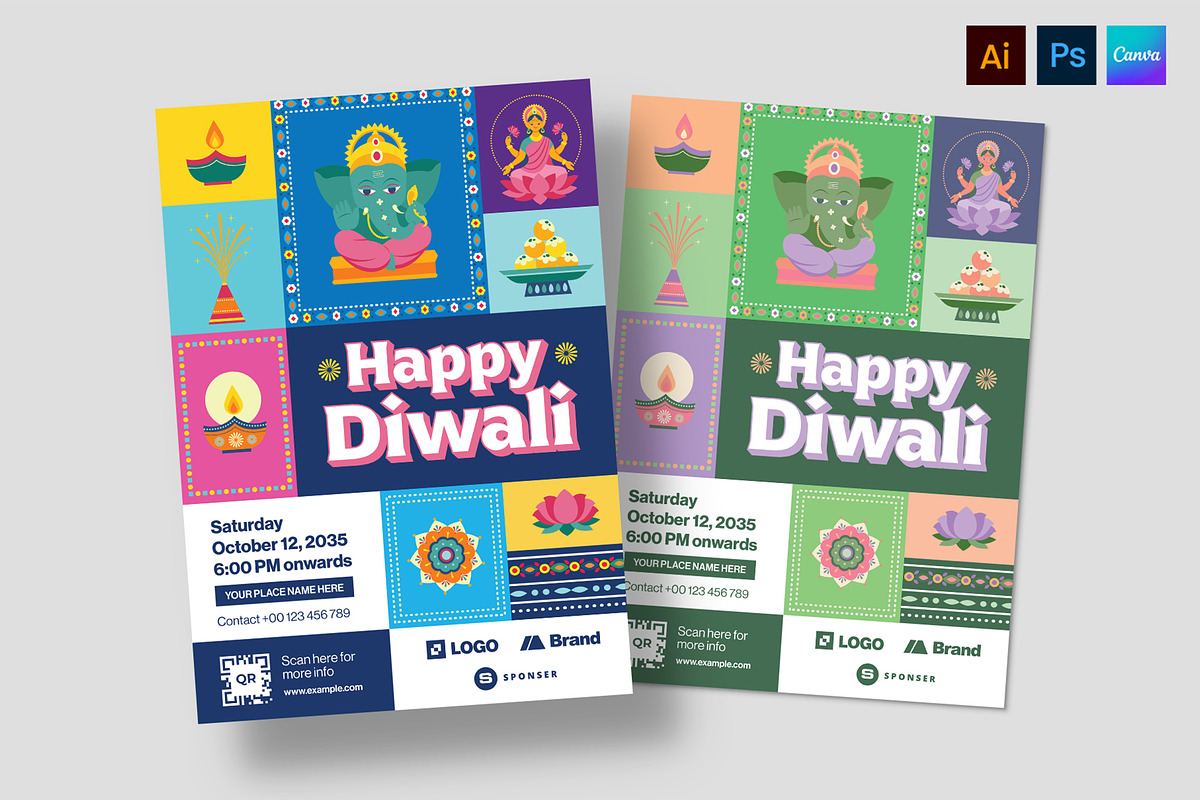 Diwali Flyer, a Flyer Template by BrandPacks (Photo 1 of 5)