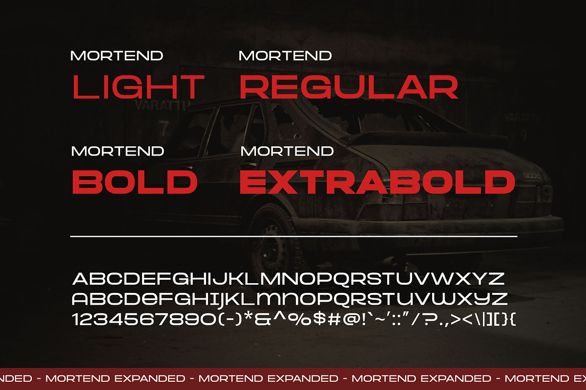 Mortend - Extended Family, a Font by Arterfak Project (Photo 4 of 10)