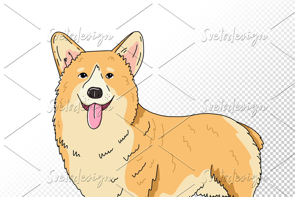 Dogs breed clipart illustrations., an Animal Illustration by svetodesign (Photo 4 of 8)