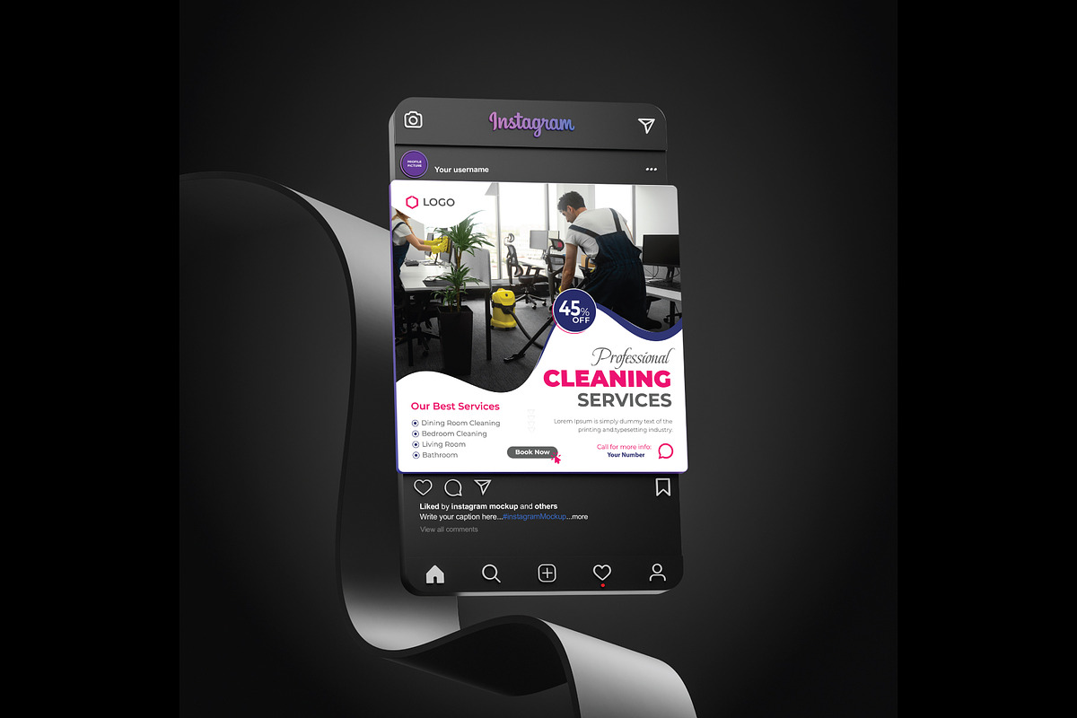 Cleaning Service Flyer Design, a Flyer Template by YUDesignStore (Photo 2 of 6)