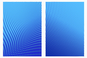 Blue Halftone Digital Covers,posters