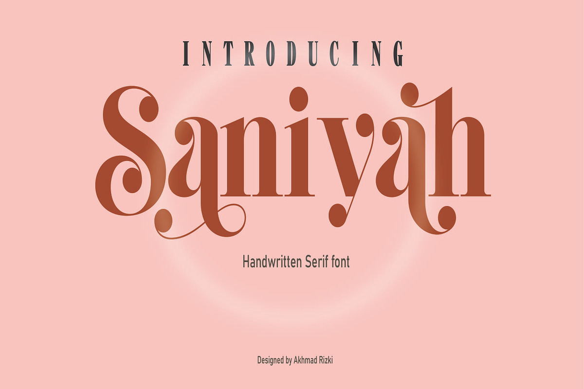 Saniyah, a Sans Serif Font by AleraStudio (Photo 1 of 7)