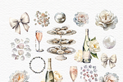 Prosecco and pearls clipart, a Food Illustration by Invite to Clipart (Thumbnail 5 of 6)