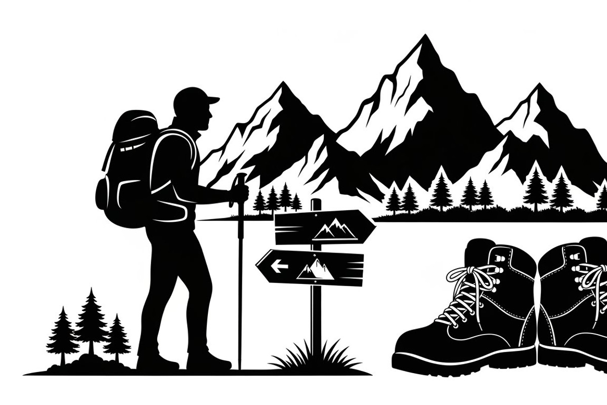 Hiking Adventure Silhouette Bundle, an Illustration by yasushie (Photo 32 of 51)