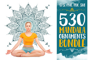 530 Vector Mandala Ornaments, an Animal Illustration by pixaroma