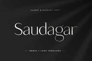 Saudagar Display Font 7 Bonus Logo