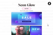 Neon glow social media graphic, a Social Media Template by Chanut is industries (Thumbnail 8 of 11)