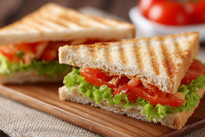 Grilled sandwich with fresh, a Food & Drink Photo by MistyDay