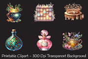 Fairy Apothecary Watercolor Clipart, an Illustration by RobertsArt (Thumbnail 4 of 7)