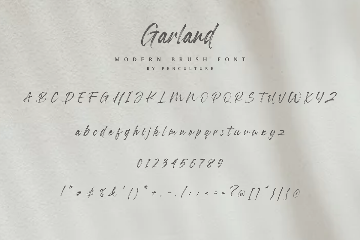 Garland - Modern Brush Font, a Script Font by Pen Culture (Photo 10 of 11)