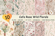 Cafe Rose Wild Florals Digital Paper, a Pattern Graphic by FloridPrintables (Thumbnail 1 of 11)