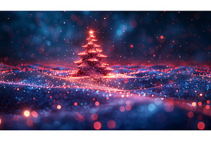 The Christmas tree is presented in a, an Abstract Photo by ZinetroN