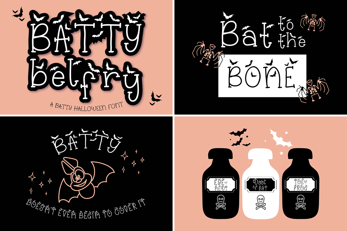 6 Spooky Halloween Fonts Bundle Set, a Serif Font by Dancing with Ink (Photo 6 of 13)