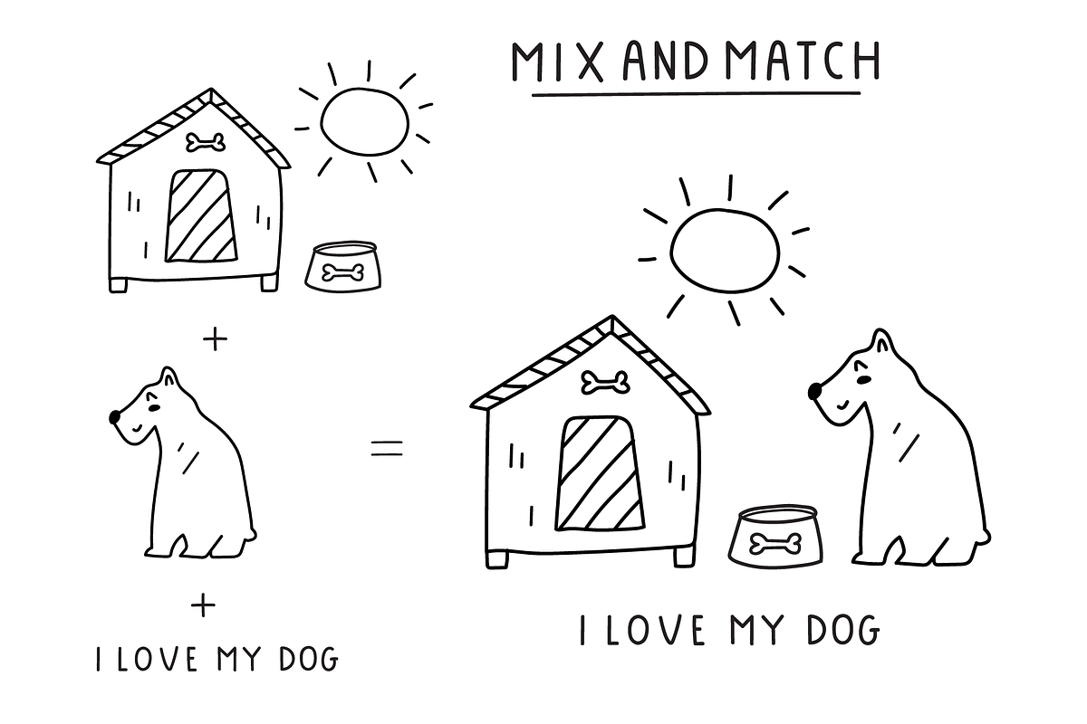 Cute dogs, an Animal Illustration by cutelevindesign (Photo 8 of 10)