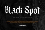 Black Spot - Modern Blackletter, a Blackletter Font by overlaytemplates (Thumbnail 1 of 6)